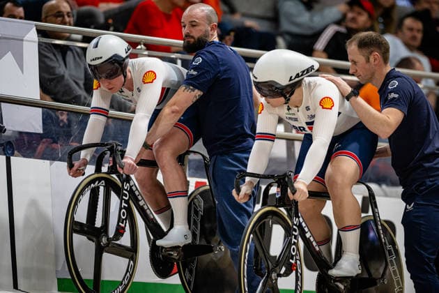 FINUCANE Emma, CAPEWELL Sophie: UEC Track cycling, Rad, Radsport, Bahnrad, Bahn European Championships Konya 2026 FINUCANE Emma - CAPEWELL Sophie ( GBR ) Great Britain Querformat - quer - horizontal - Landscape - Event Veranstaltung: UEC Track Cycling European Championships 2026 - Category Kategorie: Cycling - Track Cycling European Championships - Location Ort: Asia - Türkiye - Konya - Discipline: Sprint - Category: Elite Women - Distance: ... m - Date Datum: 03.02.2026 Tuesday Day 3 -