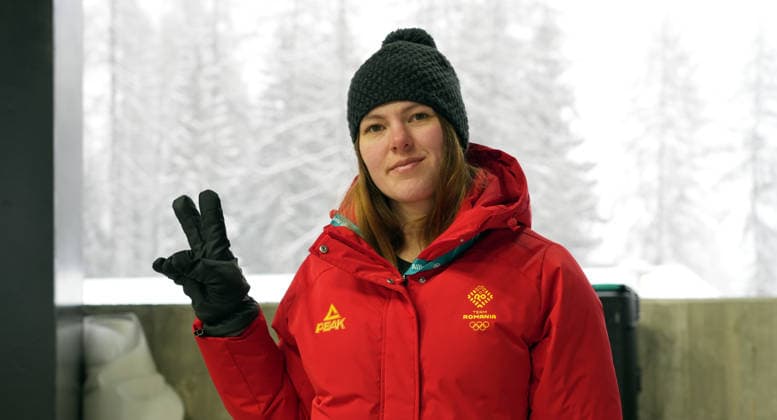 3.2.2026: Cortina d Ampezzo: Pista Eugenio Monti: Rodeln: Ioana-Corina Buzatoiu (Rumänien) *** 3 2 2026 Cortina d Ampezzo Pista Eugenio Monti Luge Ioana Corina Buzatoiu Romania