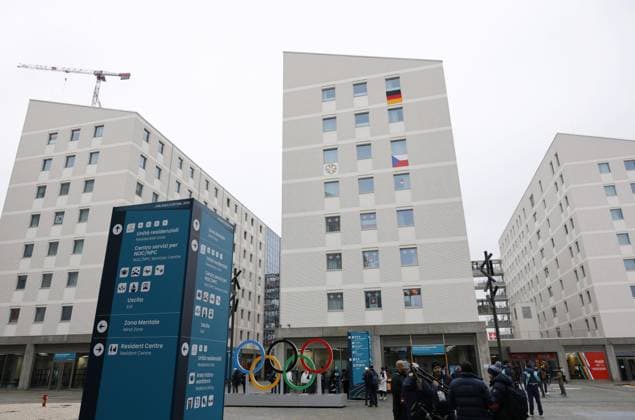 Milan Cortina Winter Olympics Photo taken on Feb. 3, 2026, shows the athletes village in Milan for the Milan Cortina Winter Olympics, opening on Feb. 6.  A14AA0005243270P