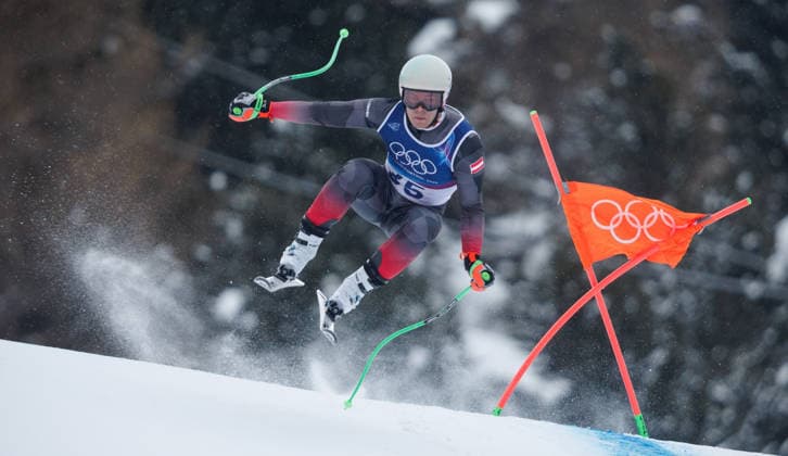 OLYMPICS - Winter Olympic Games, Olympische Spiele, Olympia, OS Milano Cortina 2026 BORMIO,ITALY,04.FEB.26 - OLYMPICS, ALPINE SKIING - Winter Olympic Games Milano Cortina 2026, preview, downhill training, men. Image shows Lukas Feurstein (AUT).  GEPAxpictures xHaraldxSteiner