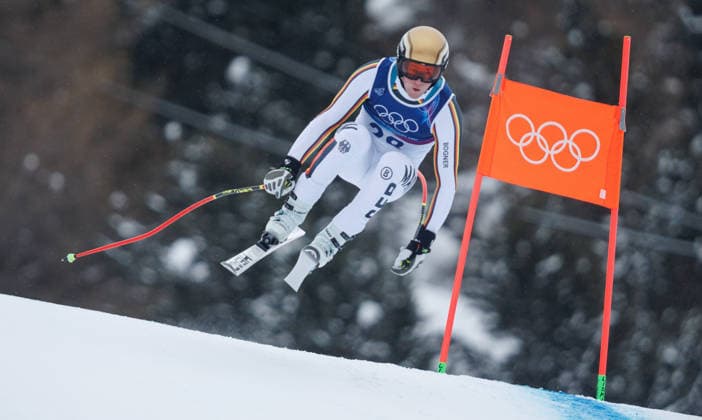 OLYMPICS - Winter Olympic Games, Olympische Spiele, Olympia, OS Milano Cortina 2026 BORMIO,ITALY,04.FEB.26 - OLYMPICS, ALPINE SKIING - Winter Olympic Games Milano Cortina 2026, preview, downhill training, men. Image shows Simon Jocher (GER).  GEPAxpictures xHaraldxSteiner