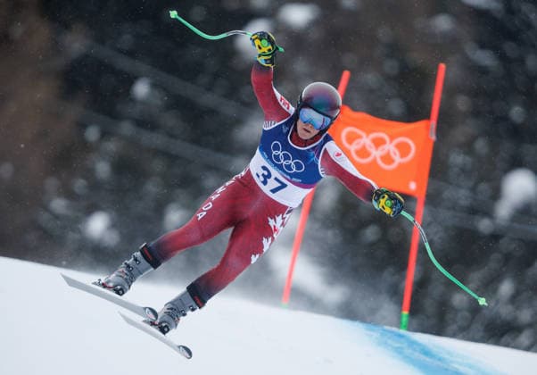 OLYMPICS - Winter Olympic Games, Olympische Spiele, Olympia, OS Milano Cortina 2026 BORMIO,ITALY,04.FEB.26 - OLYMPICS, ALPINE SKIING - Winter Olympic Games Milano Cortina 2026, preview, downhill training, men. Image shows Riley Seger (CAN).  GEPAxpictures xHaraldxSteiner