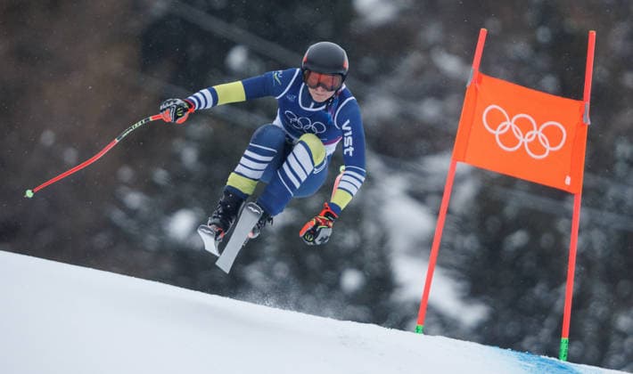 OLYMPICS - Winter Olympic Games, Olympische Spiele, Olympia, OS Milano Cortina 2026 BORMIO,ITALY,04.FEB.26 - OLYMPICS, ALPINE SKIING - Winter Olympic Games Milano Cortina 2026, preview, downhill training, men. Image shows Dmytro Shepiuk (UKR).  GEPAxpictures xHaraldxSteiner