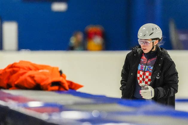 2026-02-04 - Milano Cortina 2026 Winter Olympics MILAN, ITALY - FEBRUARY 4: Valentina Ascic of Croatia during a training before the Milano Cortina 2026 Winter Olympics at the Milano Ice Skating Arena on February 4, 2026 in Milan, Italy Milan Milano Ice Skating Arena Italy Content not available for redistribution in The Netherlands directly or indirectly through any third parties. Copyright: xAndrexWeeningx