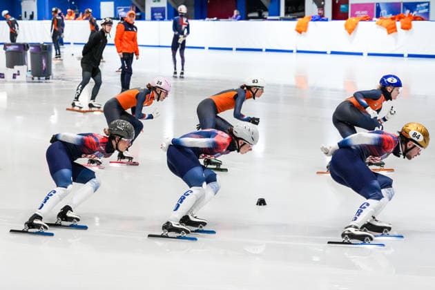 2026-02-04 - Milano Cortina 2026 Winter Olympics MILAN, ITALY - FEBRUARY 4: Katarina Buric of Croatia, Zoe Florence Deltrap of Netherlands, Valentina Ascic of Croatia, Selma Poutsma of Netherlands, Xandra Velzeboer of Netherlands, Ivan Martinic of Croatia during a training before the Milano Cortina 2026 Winter Olympics at the Milano Ice Skating Arena on February 4, 2026 in Milan, Italy Milan Milano Ice Skating Arena Italy Content not available for redistribution in The Netherlands directly or indirectly through any third parties. Copyright: xAndrexWeeningx