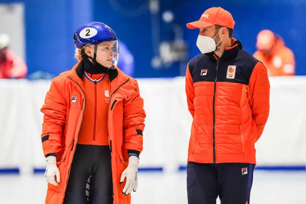 2026-02-04 - Milano Cortina 2026 Winter Olympics MILAN, ITALY - FEBRUARY 4: Xandra Velzeboer of Netherlands, Niels Kerstholt of Netherlands™ during a training before the Milano Cortina 2026 Winter Olympics at the Milano Ice Skating Arena on February 4, 2026 in Milan, Italy Milan Milano Ice Skating Arena Italy Content not available for redistribution in The Netherlands directly or indirectly through any third parties. Copyright: xAndrexWeeningx