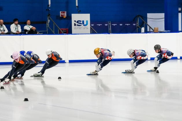 2026-02-04 - Milano Cortina 2026 Winter Olympics MILAN, ITALY - FEBRUARY 4: Zoe Florence Deltrap of Netherlands, Xandra Velzeboer of Netherlands, Michelle Velzeboer of Netherlands, Selma Poutsma of Netherlands, Ivan Martinic of Croatia, Valentina Ascic of Croatia, Katarina Buric of Croatia during a training before the Milano Cortina 2026 Winter Olympics at the Milano Ice Skating Arena on February 4, 2026 in Milan, Italy Milan Milano Ice Skating Arena Italy Content not available for redistribution in The Netherlands directly or indirectly through any third parties. Copyright: xAndrexWeeningx