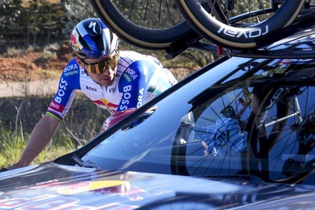 Belgian Remco Evenepoel of Red Bull-BORA-hansgrohe pictured in action at stage 1 of the 2026 Volta Comunitat Valenciana, Tour of Valencia cycling race, from Segorre to Torreblanca (162,2km), on Wednesday 04 February 2026 in Spain. The race takes place from 4 to 8 February and runs through the three provinces of the Valencian Community. JOMAxGARCIA  x161021501x