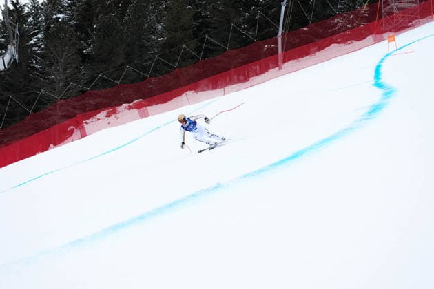 (260204) -- BORMIO, Feb. 4, 2026 -- Simon Jocher of Germany takes part in the alpine skiing men s downhill first official training ahead of the 2026 Milan-Cortina Winter Olympics, in Bormio, Italy, Feb. 4, 2026. ) (MICO2026)ITALY-BORMIO-OLYMPIC Winter games, Winterspiele,Spiele, Summer games ALPINE SKIING-MEN S DOWNHILL-TRAINING YanxLinyun 