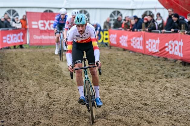 Spanish Felipe Orts Lloret pictured in action during the men s elite race of the Parkcross cyclocross cycling event, race 6 7 in the Exact Cross competition, Wednesday 04 February 2026 in Maldegem. DAVIDxPINTENS  x161034154x