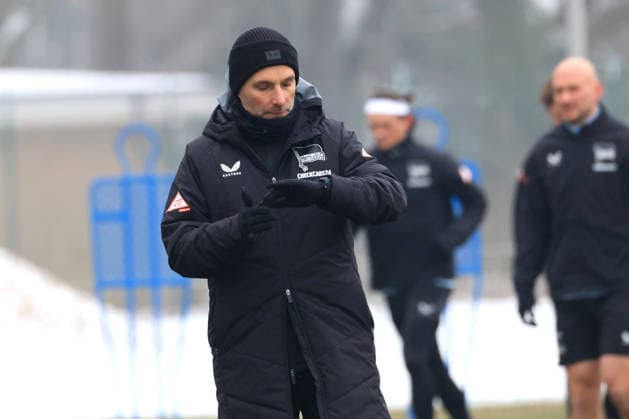 DEU, DFL, 2. FBL Hertha BSC, Training, 04.02.2026, Sportforum, Berlin, DEU, DFL, 2. FBL Hertha BSC, Training, im Bild Cheftrainer Stefan Leitl (Hertha BSC Berlin) DFL - regulations prohibit any use of Photographs as image sequences and or quasi-video