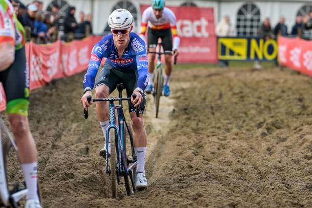 Belgian Niels Vandeputte pictured in action during the men s elite race of the Parkcross cyclocross cycling event, race 6 7 in the Exact Cross competition, Wednesday 04 February 2026 in Maldegem. DAVIDxPINTENS  x161034310x