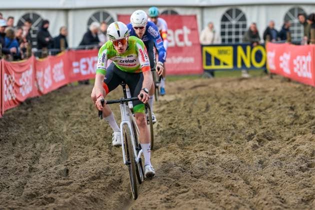 Belgian Joran Wyseure pictured in action during the men s elite race of the Parkcross cyclocross cycling event, race 6 7 in the Exact Cross competition, Wednesday 04 February 2026 in Maldegem. DAVIDxPINTENS  x161034318x