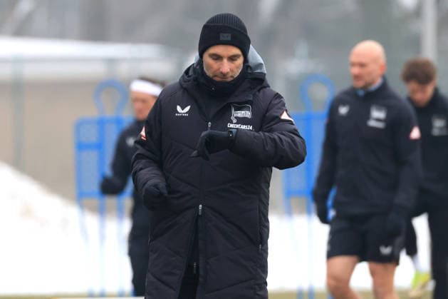 DEU, DFL, 2. FBL Hertha BSC, Training, 04.02.2026, Sportforum, Berlin, DEU, DFL, 2. FBL Hertha BSC, Training, im Bild Cheftrainer Stefan Leitl (Hertha BSC Berlin) DFL - regulations prohibit any use of Photographs as image sequences and or quasi-video