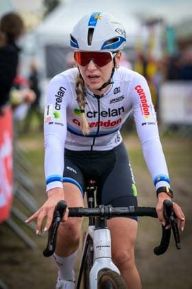 Dutch Inge van der Heijden pictured in action during the women s elite race of the Parkcross cyclocross cycling event, race 6 7 in the Exact Cross competition, Wednesday 04 February 2026 in Maldegem. DAVIDxPINTENS  x161036658x