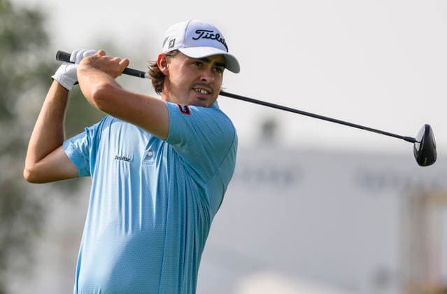 Qatar Masters 2026 - Previews A participant plays from the tee during the pro-am ahead of the Qatar Masters at the Doha Golf Club in Doha, Qatar, on February 4, 2026 DOHA Qatar Copyright: xNOUSHADx
