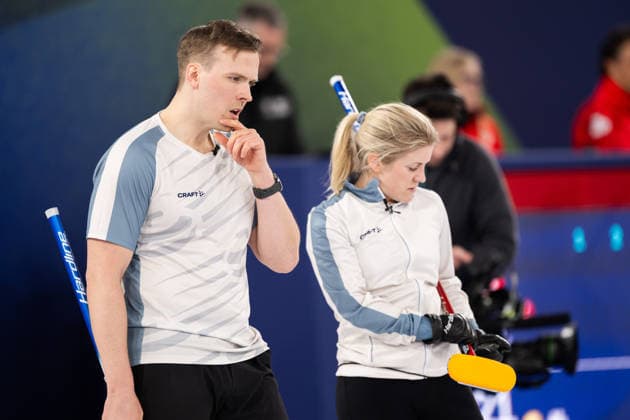 260204 Magnus Nedregotten and Kristin Skaslien of Norway competes in a round robin mixed doubles curling match between Great Britain and Norway during day -2 of the 2026 Winter Olympics on February 4, 2026 in Cortina. Photo: Mathias Bergeld BILDBYRAN kod MB MB1305 curling Olympic Games, Olympische Spiele, Olympia, OS olympics winter olympics os ol olympiska spel vinter-os olympiske leker milano cortina 2026 milan cortina 2026 milano cortina 2026 olympic games milano cortina 2026 winter olympic games milano cortina-os milano cortina-ol vinter-ol -2 bbeng round robin *** 260204 Magnus Nedregotten and Kristin Skaslien of Norway competes in a round robin mixed doubles curling match between Great Britain and Norway during day 2 of the 2026 Winter Olympics on February 4, 2026 in Cortina Photo Mathias Bergeld BILDBYRAN kod MB MB1305 curling olympic games olympics winter olympics os ol olympiska spel vinter os olympiske leker milano cortina 2026 milan cortina 2026 milano cortina 2026 olympic games milano cortina 2026 winter olympic games milano cortina os milano cortina ol vinter ol 2 bbeng round robin  Copyright: MATHIASxBERGELD BB260204MB089