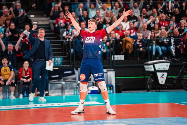 VBL: SVG Lüneburg vs. SWD powervolleys Düren, 04.02.205 Santeri Välimaa (SVG Lüneburg, 12) jubelt; Volleyball Bundesliga: SVG Lüneburg vs. SWD powervolleys Düren am 04.02.2026 in der LKH-Arena, Lüneburg Copyright: xBEAUTIFULxSPORTS Tonhäuserx
