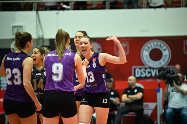 Janset Cemre Erkul (Ankara Zeren Spor Kuluebue, 13) Dresdner SC vs. Ankara Zeren Spor Kuluebue, CEV Volleyball Champions League, Spielzeit 2025 2026, 04.02.2026 Dresdner SC vs. Ankara Zeren Spor Kuluebue, CEV Volleyball Champions League, Spielzeit 2025 2026, 04.02.2026 Dresden Copyright: xEibner-Pressefoto xHoepnerx EP_PHR