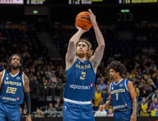 Basketball, Herren, Saison 2025 2026, Basketball Champions League (Round of 16, Gruppe J), Alba Berlin - Karditsa Iaponiki, Noah Horchler (Karditsa), 04.02.2026, Copyright: xSebastianxRäppold MatthiasxKochx
