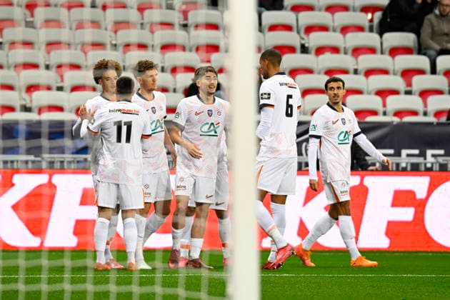 FOOTBALL : OGC Nice VS Montpellier HÃ rault Club - Coupe de France - 04 02 2026 Joy MHSC - But C.S.C Kojo Peprah Oppong - Coupe de France match between OGC Nice and Montpellier HÃ rault Sport Club on February 4, 2026 at the Allianz Riviera Stadium in Nice. NiceFrance  Copyright: xWilliamxCannarellax