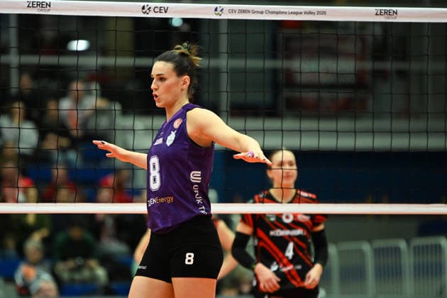 Maja Aleksic (Ankara Zeren Spor Kuluebue, 8) Dresdner SC vs. Ankara Zeren Spor Kuluebue, CEV Volleyball Champions League, Spielzeit 2025 2026, 04.02.2026 Dresdner SC vs. Ankara Zeren Spor Kuluebue, CEV Volleyball Champions League, Spielzeit 2025 2026, 04.02.2026 Dresden Copyright: xEibner-Pressefoto xHoepnerx EP_PHR