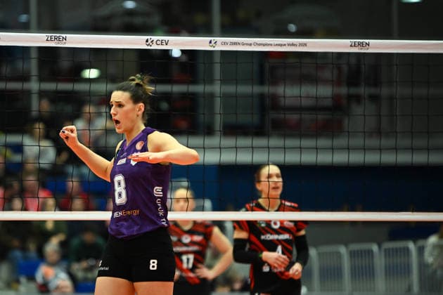 Maja Aleksic (Ankara Zeren Spor Kuluebue, 8) Dresdner SC vs. Ankara Zeren Spor Kuluebue, CEV Volleyball Champions League, Spielzeit 2025 2026, 04.02.2026 Dresdner SC vs. Ankara Zeren Spor Kuluebue, CEV Volleyball Champions League, Spielzeit 2025 2026, 04.02.2026 Dresden Copyright: xEibner-Pressefoto xHoepnerx EP_PHR