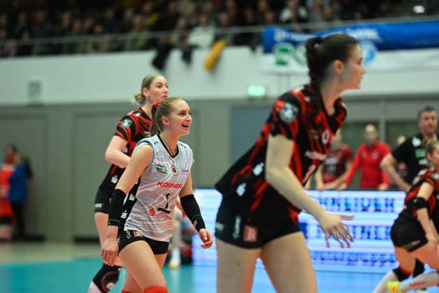 Patricia Nestler (Dresdner SC, 1) Dresdner SC vs. Ankara Zeren Spor Kuluebue, CEV Volleyball Champions League, Spielzeit 2025 2026, 04.02.2026 Dresdner SC vs. Ankara Zeren Spor Kuluebue, CEV Volleyball Champions League, Spielzeit 2025 2026, 04.02.2026 Dresden Copyright: xEibner-Pressefoto xHoepnerx EP_PHR