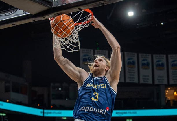 Basketball, Herren, Saison 2025 2026, Basketball Champions League (Round of 16, Gruppe J), Alba Berlin - Karditsa Iaponiki, Noah Horchler (Karditsa), 04.02.2026, Copyright: xSebastianxRäppold MatthiasxKochx