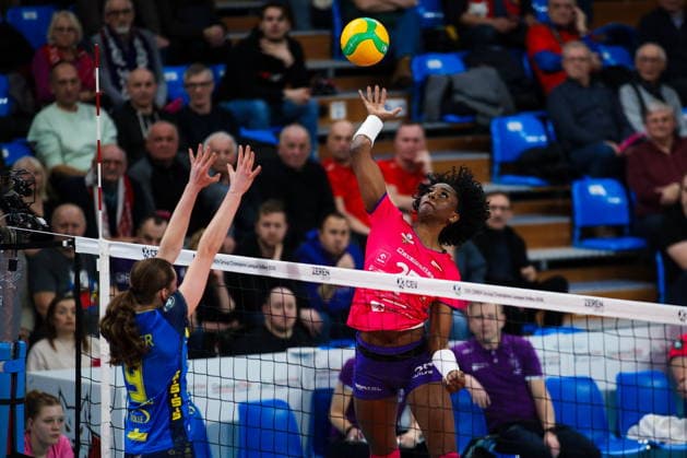 2026.02.04 Rzeszow Siatkowka, Liga Mistrzyn 2026 DevelopRes Rzeszow - SSC Palmberg Schwerin N z Taylor Bannister Foto Marta Badowska PressFocus 2026.02.04 Rzeszow Volleyball, CEV Champions League Volley 2026 Women Taylor Bannister Credit: Marta Badowska PressFocus NEWSPIX.PL --- newspix.pl POLAND OUT! 