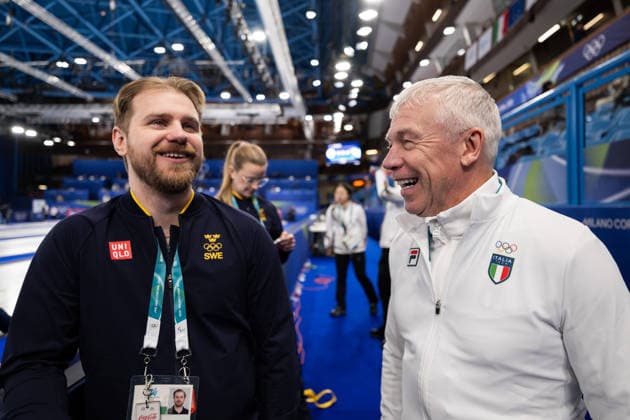 260204 Rasmus Wrana of Sweden and coach Sören Grahn of Italy after a round robin mixed doubles curling match between Sweden and South Korea during day -2 of the 2026 Winter Olympics on February 4, 2026 in Cortina. Photo: Mathias Bergeld BILDBYRAN kod MB MB1305 curling Olympic Games, Olympische Spiele, Olympia, OS olympics winter olympics os ol olympiska spel vinter-os olympiske leker milano cortina 2026 milan cortina 2026 milano cortina 2026 olympic games milano cortina 2026 winter olympic games milano cortina-os milano cortina-ol vinter-ol -2 bbeng round robin *** 260204 Rasmus Wrana of Sweden and coach Sören Grahn of Italy after a round robin mixed doubles curling match between Sweden and South Korea during day 2 of the 2026 Winter Olympics on February 4, 2026 in Cortina Photo Mathias Bergeld BILDBYRAN code MB MB1305 curling olympic games olympics winter olympics os ol olympiska spel vinter os olympiske leker milano cortina 2026 milan cortina 2026 milano cortina 2026 olympic games milano cortina 2026 winter olympic games milano cortina os milano cortina ol vinter ol 2 bbeng round robin  Copyright: MATHIASxBERGELD BB260204MB128