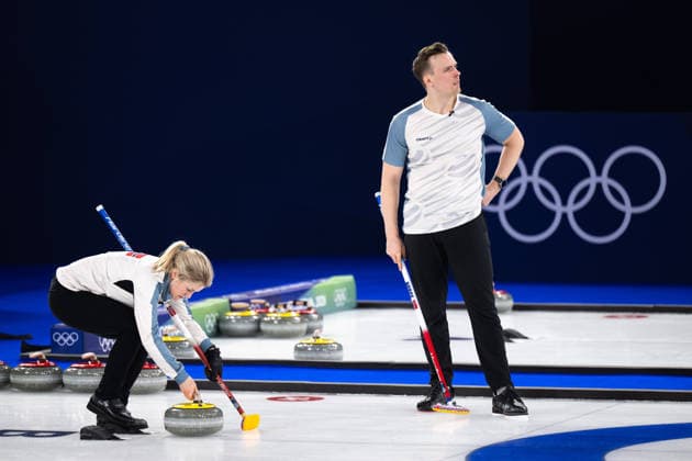 260204 Kristin Skaslien and Magnus Nedregotten of Norway compete in a round robin mixed doubles curling match between Great Britain and Norway during day -2 of the 2026 Winter Olympics on February 4, 2026 in Cortina. Photo: Mathias Bergeld BILDBYRAN kod MB MB1305 curling Olympic Games, Olympische Spiele, Olympia, OS olympics winter olympics os ol olympiska spel vinter-os olympiske leker milano cortina 2026 milan cortina 2026 milano cortina 2026 olympic games milano cortina 2026 winter olympic games milano cortina-os milano cortina-ol vinter-ol -2 bbeng round robin *** 260204 Kristin Skaslien and Magnus Nedregotten of Norway compete in a round robin mixed doubles curling match between Great Britain and Norway during day 2 of the 2026 Winter Olympics on February 4, 2026 in Cortina Photo Mathias Bergeld BILDBYRAN kod MB MB1305 curling olympic games olympics winter olympics os ol olympiska spel vinter os olympiske leker milano cortina 2026 milan cortina 2026 milano cortina 2026 olympic games milano cortina 2026 winter olympic games milano cortina os milano cortina ol vinter ol 2 bbeng round robin  Copyright: MATHIASxBERGELD BB260204MB129