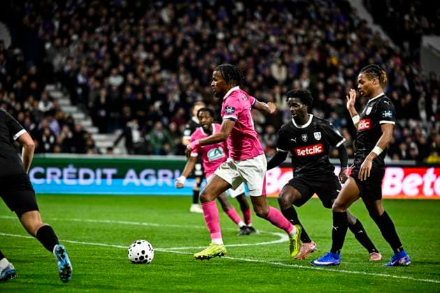 FOOTBALL : Toulouse vs Amiens - 8eme de Finale de la Coupe de France - Toulouse - 04 02 2026 Action but et joie Yann Gboho (tfc) Toulouse  Copyright: xThierryxBretonx