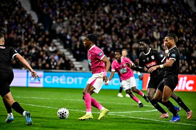 FOOTBALL : Toulouse vs Amiens - 8eme de Finale de la Coupe de France - Toulouse - 04 02 2026 Action but et joie Yann Gboho (tfc) Toulouse  Copyright: xThierryxBretonx