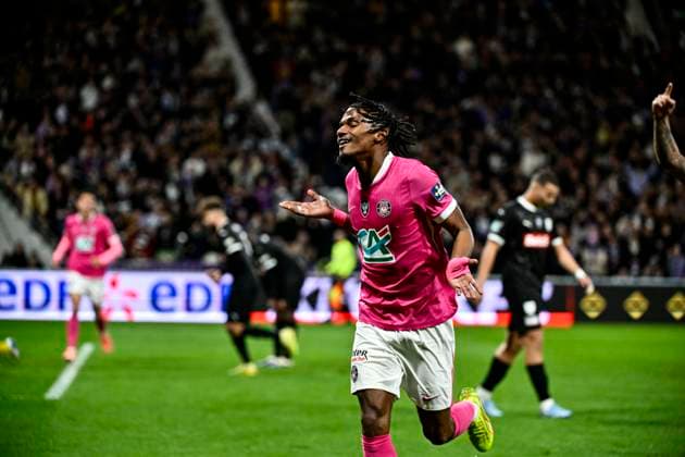FOOTBALL : Toulouse vs Amiens - 8eme de Finale de la Coupe de France - Toulouse - 04 02 2026 Action but et joie Yann Gboho (tfc) Toulouse  Copyright: xThierryxBretonx