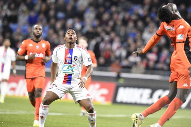 Football : Olympique lyonnais vs Stade LAVAL- French Cup - 04 02 2026 Endrick of Lyon during the French Cup match between Olympique Lyonnais and Stade LAVAL at Groupama Stadium Decines Charpieu Lyon on February 04 2026 , France LYONFrance  Copyright: xMouradxALLILIx