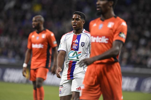 Football : Olympique lyonnais vs Stade LAVAL- French Cup - 04 02 2026 Endrick of Lyon during the French Cup match between Olympique Lyonnais and Stade LAVAL at Groupama Stadium Decines Charpieu Lyon on February 04 2026 , France LYONFrance  Copyright: xMouradxALLILIx