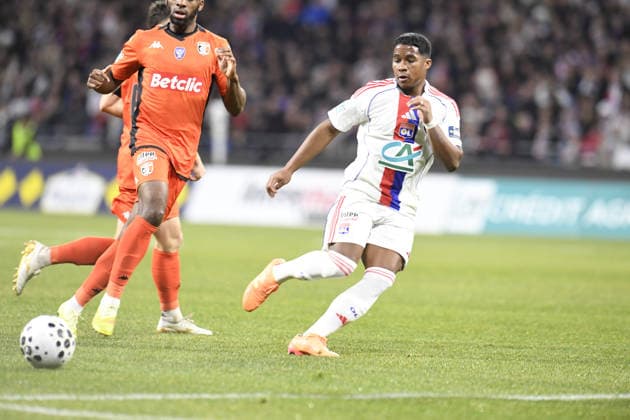 Football : Olympique lyonnais vs Stade LAVAL- French Cup - 04 02 2026 Endrick of Lyon during the French Cup match between Olympique Lyonnais and Stade LAVAL at Groupama Stadium Decines Charpieu Lyon on February 04 2026 , France LYONFrance  Copyright: xMouradxALLILIx
