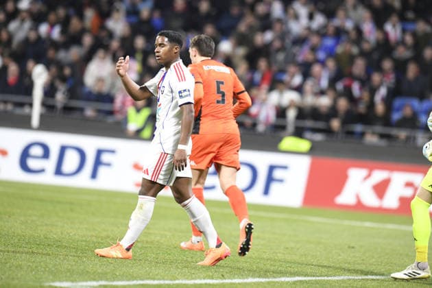 Football : Olympique lyonnais vs Stade LAVAL- French Cup - 04 02 2026 Endrick of Lyon during the French Cup match between Olympique Lyonnais and Stade LAVAL at Groupama Stadium Decines Charpieu Lyon on February 04 2026 , France LYONFrance  Copyright: xMouradxALLILIx