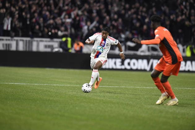 Football : Olympique lyonnais vs Stade LAVAL- French Cup - 04 02 2026 Endrick of Lyon during the French Cup match between Olympique Lyonnais and Stade LAVAL at Groupama Stadium Decines Charpieu Lyon on February 04 2026 , France LYONFrance  Copyright: xMouradxALLILIx