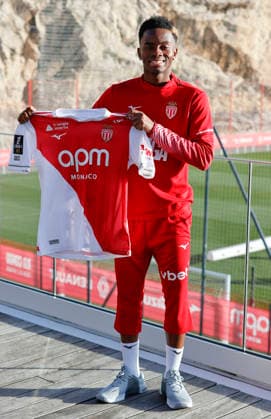 La Turbie, France - February 04, 2026: RC Strasbourg Alsace - AS Monaco press conference, PK, Pressekonferenz at the Headquarter with Simon Adingra. Mandoga Media Germany RC Strasbourg Alsace - AS Monaco