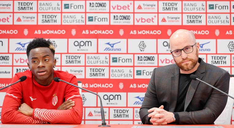 La Turbie, France - February 04, 2026: RC Strasbourg Alsace - AS Monaco press conference, PK, Pressekonferenz at the Headquarter with Sporting Direcotor Thiago Scuro and Simon Adingra. Mandoga Media Germany RC Strasbourg Alsace - AS Monaco