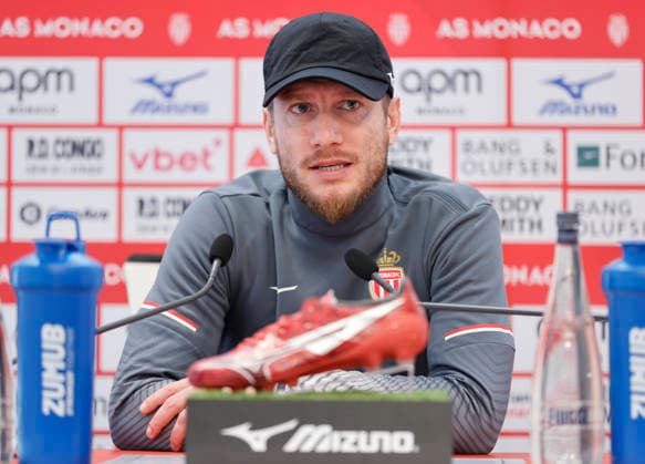 La Turbie, France - February 04, 2026: RC Strasbourg Alsace - AS Monaco press conference, PK, Pressekonferenz at the Headquarter with Belgian Head Coach Sebastien Pocognoli. Mandoga Media Germany RC Strasbourg Alsace - AS Monaco