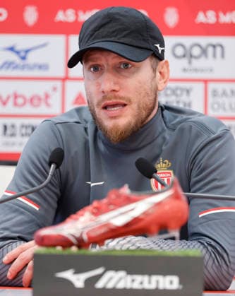 La Turbie, France - February 04, 2026: RC Strasbourg Alsace - AS Monaco press conference, PK, Pressekonferenz at the Headquarter with Belgian Head Coach Sebastien Pocognoli. Mandoga Media Germany RC Strasbourg Alsace - AS Monaco