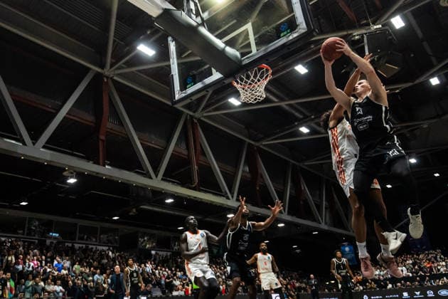 GER, BKT EuroCup, Saison 2025 2026, Niners Chemnitz - Dolomiti Energia Trento. 04.02.2026, Messe, Chemnitz, GER, BKT EuroCup, Saison 2025 2026, Niners Chemnitz - Dolomiti Energia Trento. Andrej Jakimovski (Tolomiti Energia Trento 23) Foto Alexander Trienitz Chemnitz Messe Sachsen Deutschland