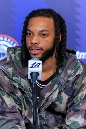 February 4, 2026, Inglewood, California, USA: Darius Garland during a press conference, PK, Pressekonferenz introducing him to the Los Angeles Clippers on Wednesday February 4, 2026 at Intuit Dome in Inglewood, California. ARIANA RUIZ PI Inglewood USA - ZUMAp124 20260204_zaa_p124_008 Copyright: xArianaxRuizx