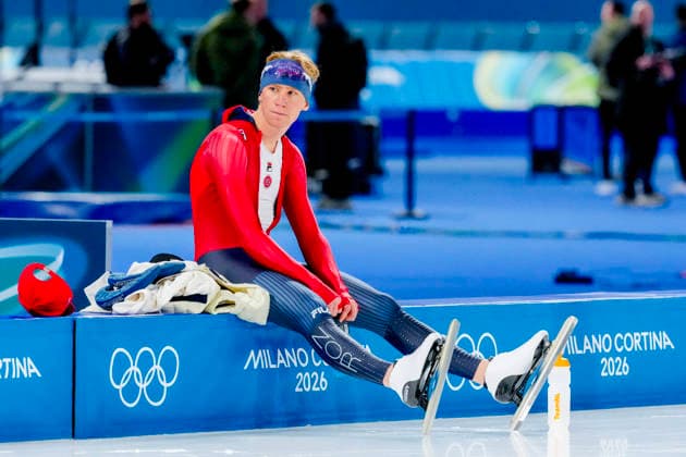 Winter Olympics in Milan Cortina 2026 Milan, Italy 20260205. Skate skater Peder Kongshaug trains in the Milan Speed skating, Eisschnelllauf arena during the Milan Cortina 2026 Winter Olympics. Everyone will go 5000m on Sunday. Photo: Heiko Junge NTB Milano Italy EDITORIAL USE ONLY. RESTRICTED USE FOR BETTING COMPANIES Ref:_SPOsDq6xB9fVJA.jpg *** Winter Olympics in Milan Cortina 2026 Milan, Italy 20260205 Skate skater Peder Kongshaug trains in the Milan Speed Skating arena during the Milan Cortina 2026 Winter Olympics Everyone will go 5000m on Sunday Photo Heiko Junge NTB Milano Italy EDITORIAL USE ONLY RESTRICTED USE FOR BETTING COMPANIES  Copyright: xHeikoxJungex xNTBx