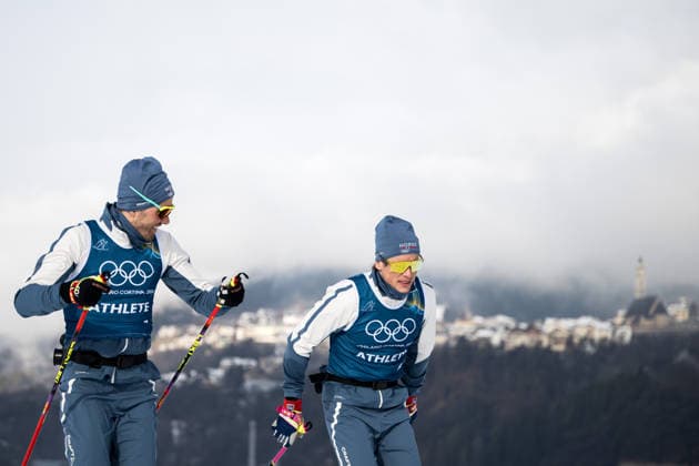 260205 Emil Iversen and Johannes Hosflot Klaebo of Norway at a Cross-Country Skiing training session during day -1 of the 2026 Winter Olympics on February 5, 2026 in Val di Fiemme. Photo: Maxim Thore BILDBYRAN kod MT MT0953 skidor cross-country skiing langrenn Olympic Games, Olympische Spiele, Olympia, OS olympics winter olympics os ol olympiska spel vinter-os olympiske leker milano cortina 2026 milan cortina 2026 milano cortina 2026 olympic games milano cortina 2026 winter olympic games milano cortina-os milano cortina-ol vinter-ol -1 bbeng träning training norge *** 260205 Emil Iversen and Johannes Hosflot Klaebo of Norway at a Cross Country Skiing training session during day 1 of the 2026 Winter Olympics on February 5, 2026 in Val di Fiemme Photo Maxim Thore BILDBYRAN kod MT MT0953 skidor cross country skiing langrenn olympic games olympics winter olympics os ol olympiska spel vinter os olympiske leker milano cortina 2026 milan cortina 2026 milano cortina 2026 olympic games milano cortina 2026 winter olympic games milano cortina os milano cortina ol vinter ol 1 bbeng träning training norge  Copyright: MAXIMxTHORE BB260205MT037