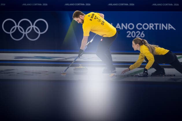 260205 Rasmus Wrana and Isabelle Wrana of Sweden compete in a round robin mixed doubles curling match between Czech Republic and Sweden during day -1 of the 2026 Winter Olympics on February 5, 2026 in Cortina. Photo: Mathias Bergeld BILDBYRAN kod MB MB1306 curling Olympic Games, Olympische Spiele, Olympia, OS olympics winter olympics os ol olympiska spel vinter-os olympiske leker milano cortina 2026 milan cortina 2026 milano cortina 2026 olympic games milano cortina 2026 winter olympic games milano cortina-os milano cortina-ol vinter-ol -1 bbeng sverige *** 260205 Rasmus Wrana and Isabelle Wrana of Sweden compete in a round robin mixed doubles curling match between Czech Republic and Sweden during day 1 of the 2026 Winter Olympics on February 5, 2026 in Cortina Photo Mathias Bergeld BILDBYRAN kod MB MB1306 curling olympic games olympics winter olympics os ol olympiska spel vinter os olympiske leker milano cortina 2026 milan cortina 2026 milano cortina 2026 olympic games milano cortina 2026 winter olympic games milano cortina os milano cortina ol vinter ol 1 bbeng sverige  Copyright: MATHIASxBERGELD BB260205MB005