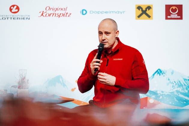 OLYMPICS - Winter Olympic Games, Olympische Spiele, Olympia, OS Milano Cortina 2026 CORTINA D AMPEZZO,ITALY,05.FEB.26 - OLYMPICS - Winter Olympic Games Milano Cortina 2026, media opening Austria House, preview. Image shows general secretary Florian Gosch (OEOC) during an interview.  GEPAxpictures xAlexanderxSolc